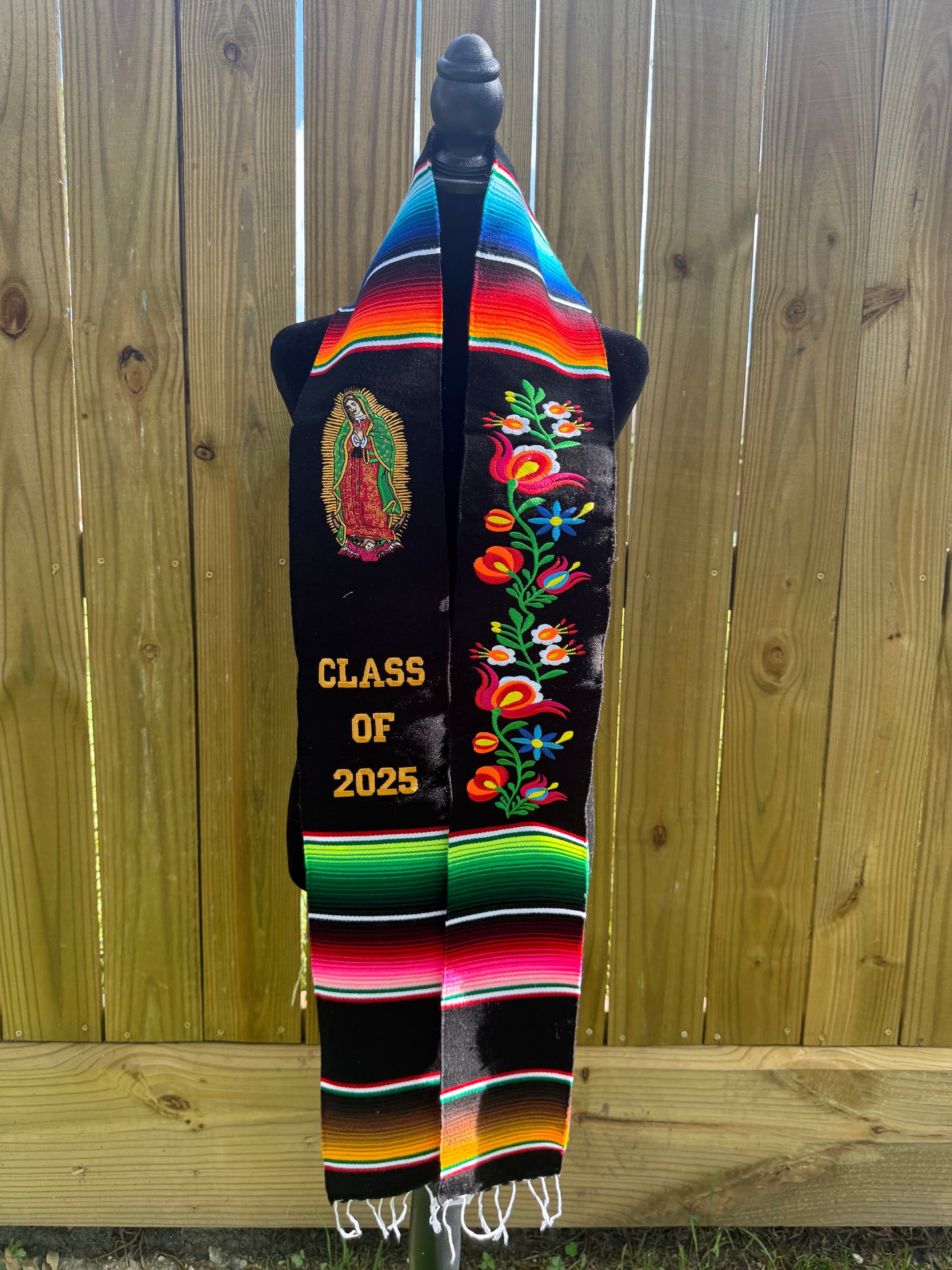 Virgencita and Floral - Black