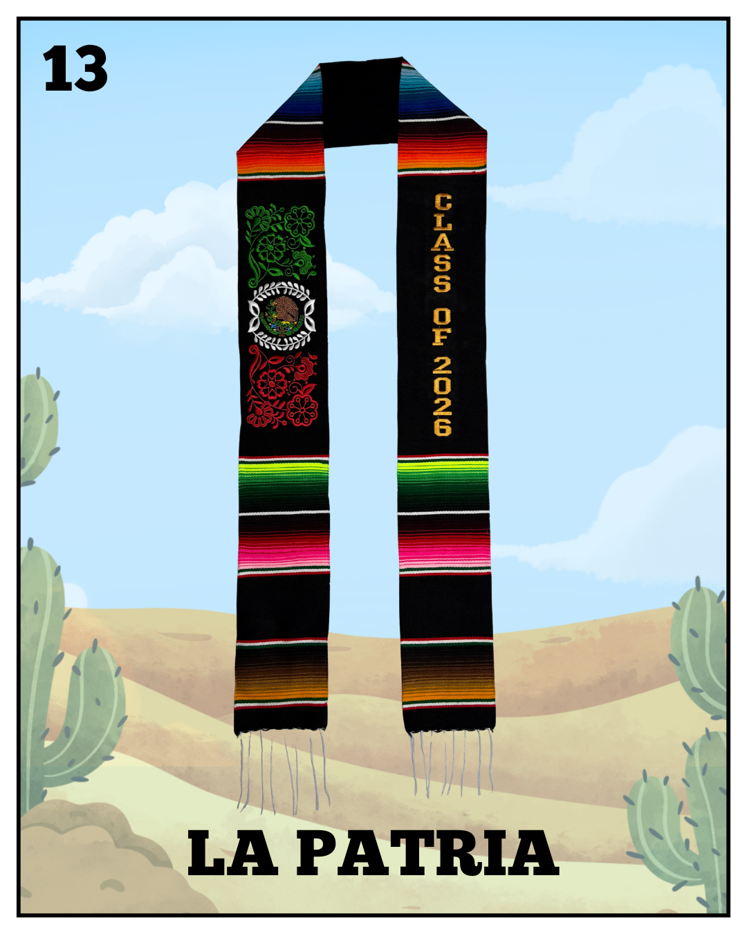 La Patria 2026 Graduation Stole