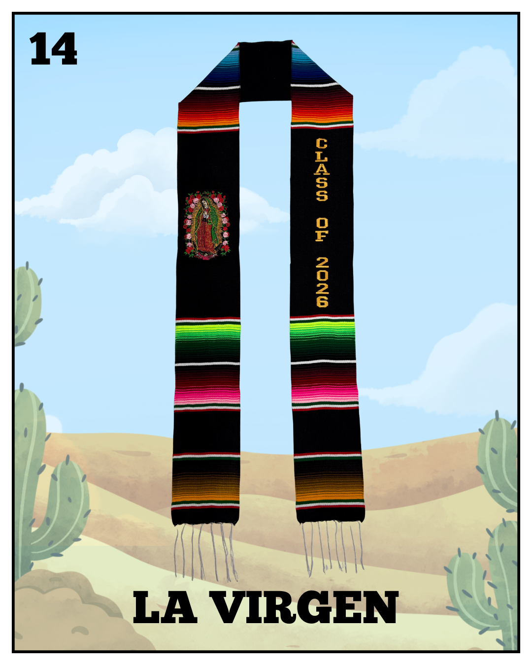 La Virgen 2026 Graduation Stole