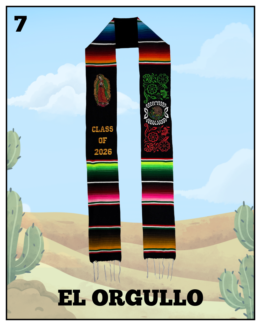 El Orgullo 2026 Graduation Stole