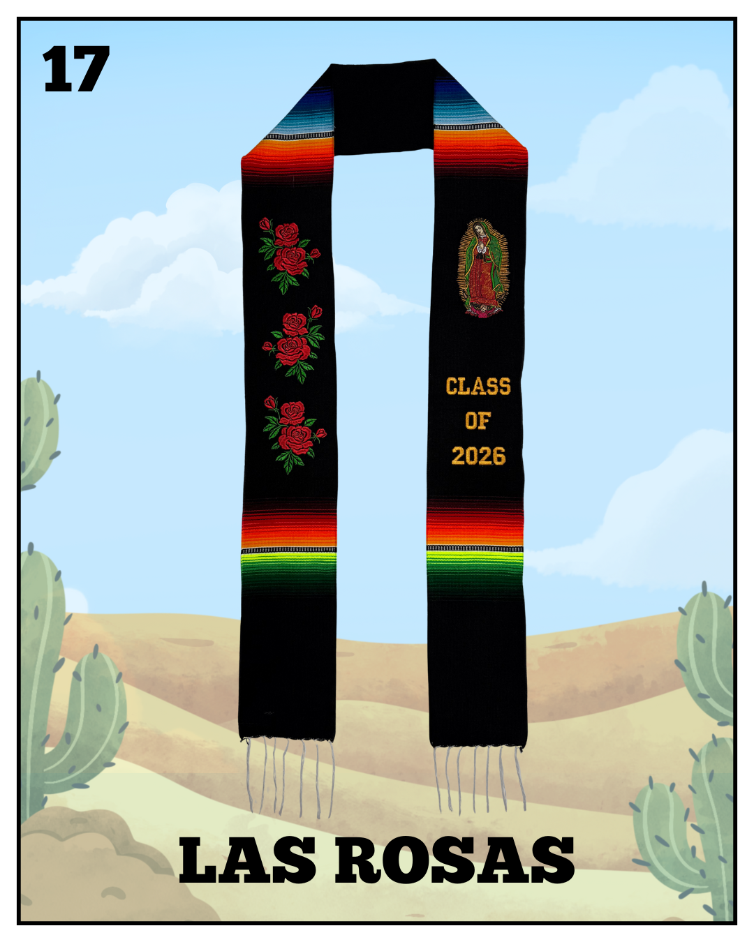 Las Rosas 2026 Virgen Graduation Stole