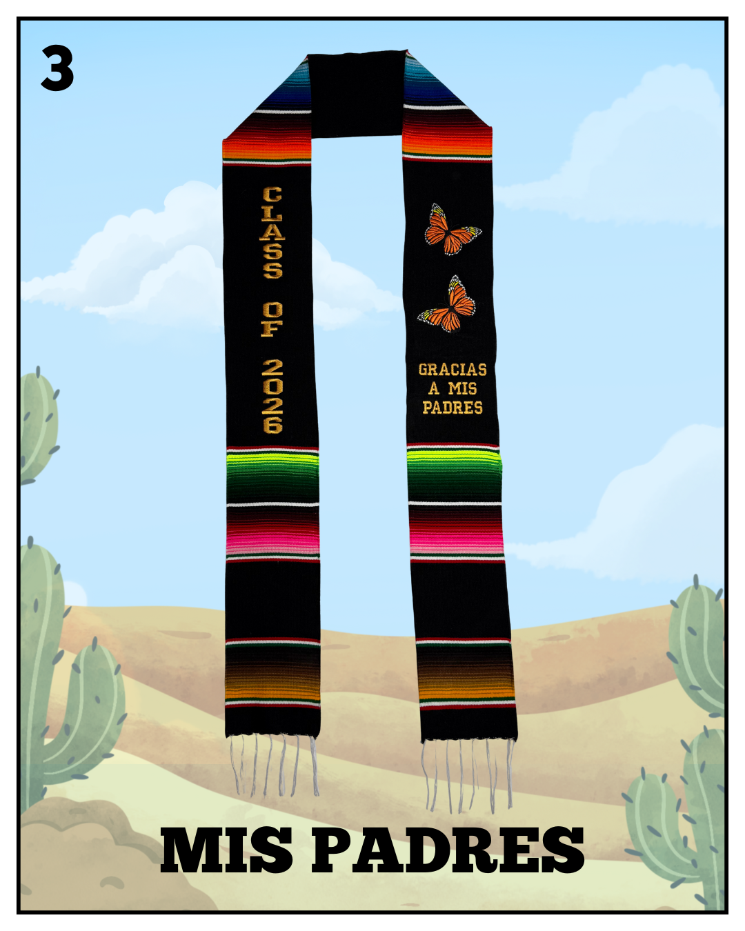 Mis Padres 2026 Graduation Stoles